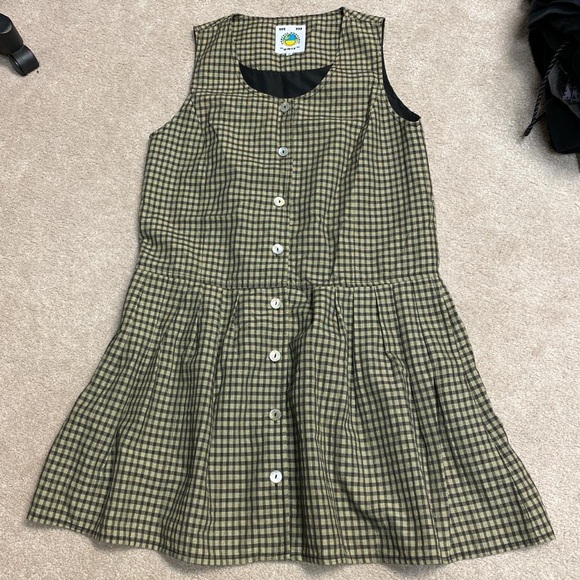 SOLD UNIF Currant Plaid Dress - Picture 3 of 3